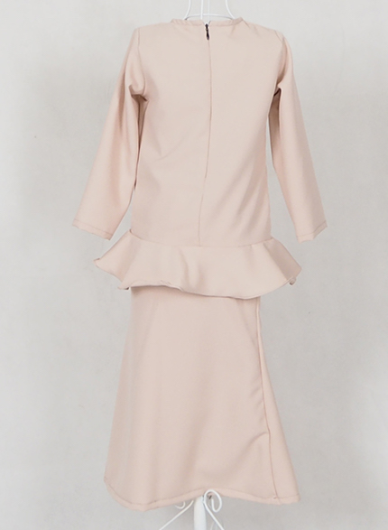 SW4782 Kid's Baju Kurung Cream