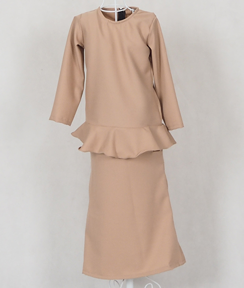 SW4782 Kid's Baju Kurung Dark Brown