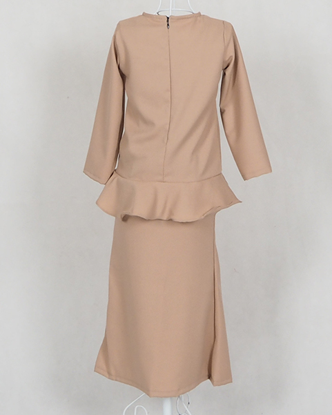 SW4782 Kid's Baju Kurung Dark Brown