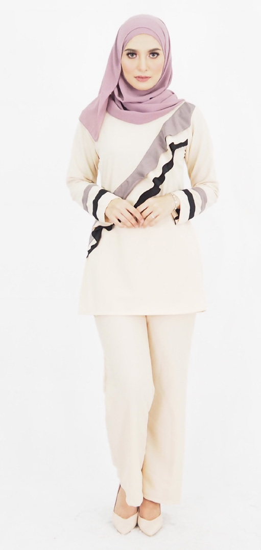 SW4783 Blouse & Pant Set Cream