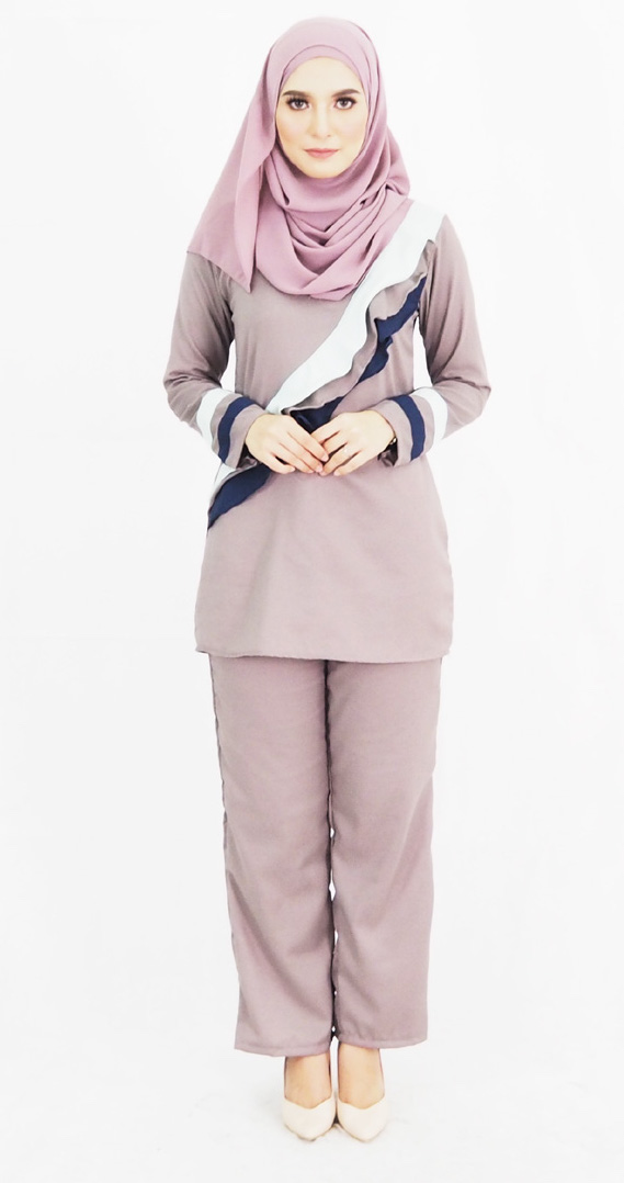 SW4783 Blouse & Pant Set Grey