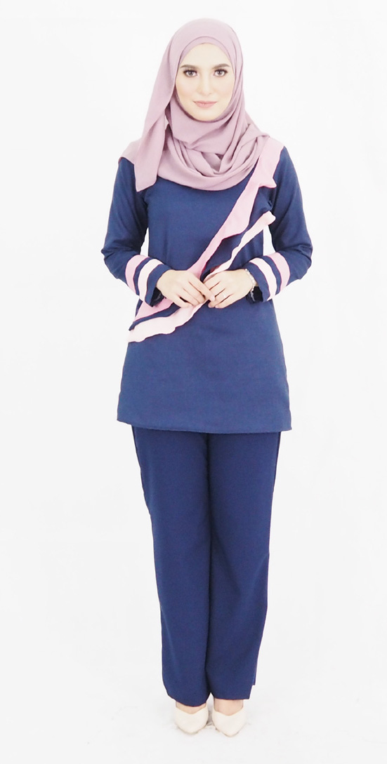 SW4783 Blouse & Pant Set Navy