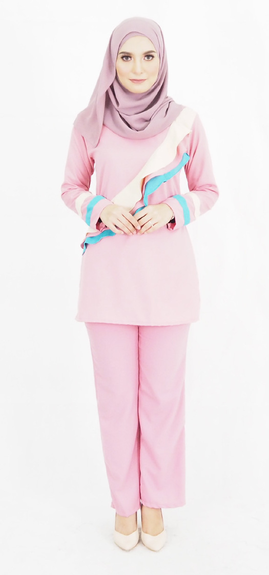 SW4783 Blouse & Pant Set Pink