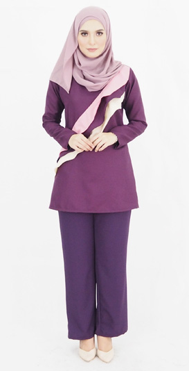 SW4783 Blouse & Pant Set Purple
