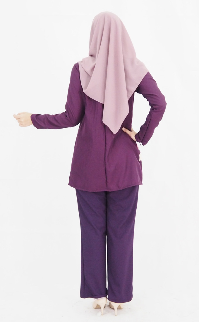SW4783 Blouse & Pant Set Purple