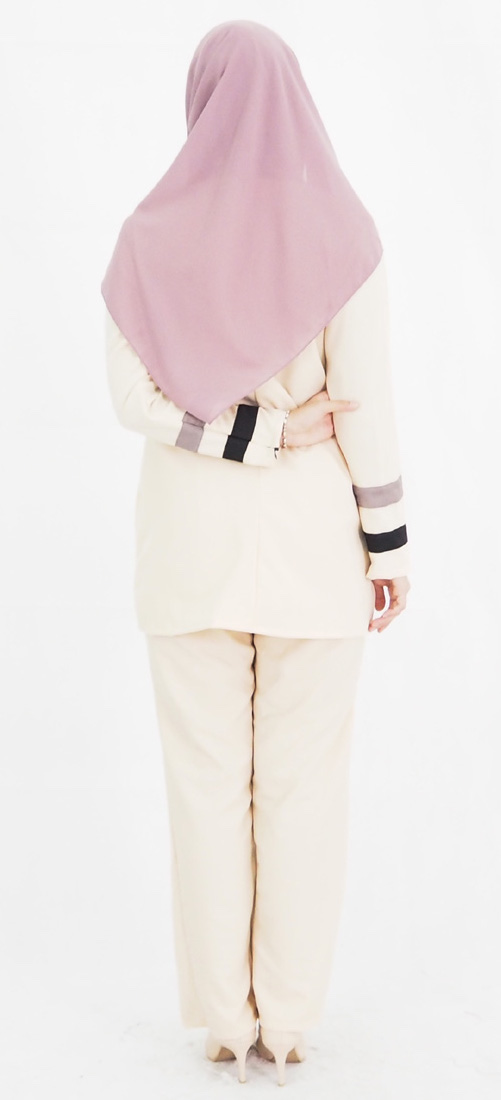 SW4784 Blouse & Pant (Plus Size) Cream