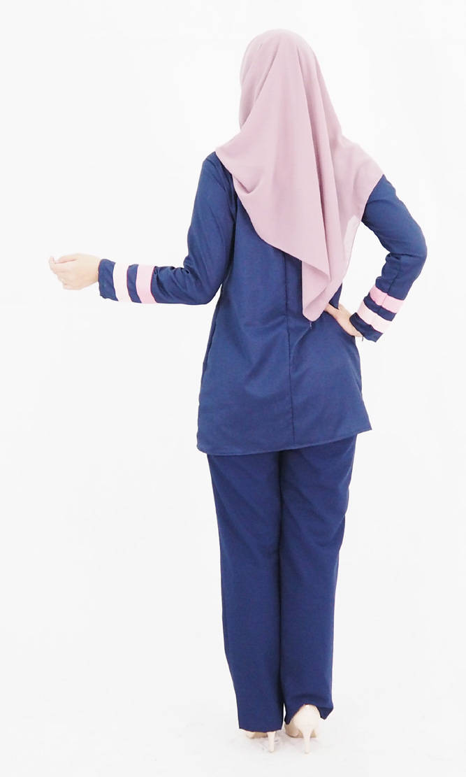 SW4784 Blouse & Pant (Plus Size) Navy