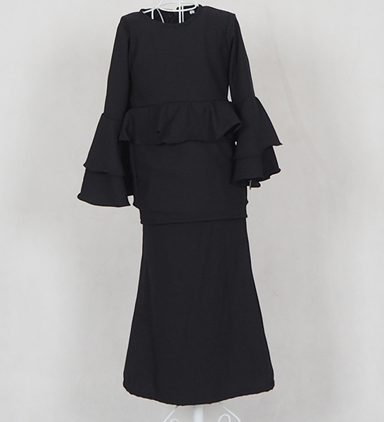 SW4785 Kid's Baju Kurung Black