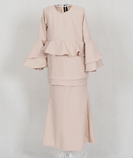 SW4785 Kid's Baju Kurung Cream