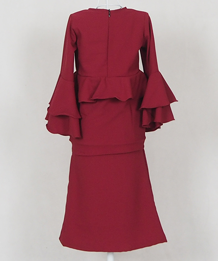 SW4785 Kid's Baju Kurung Maroon