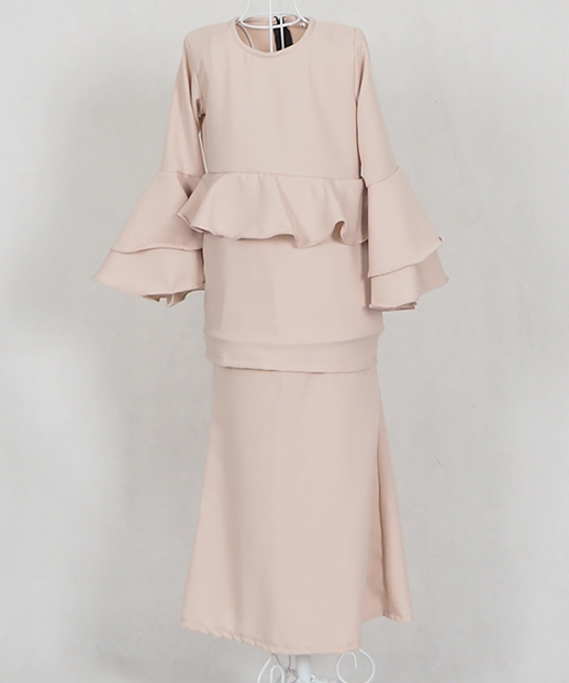 SW4786 Kid's Baju Kurung Cream
