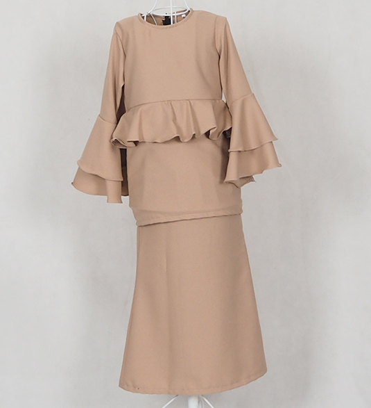 SW4786 Kid's Baju Kurung Dark Brown