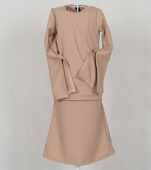 SW4788 Kid's Baju Kurung Dark Brown