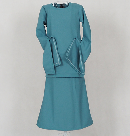 SW4788 Kid's Baju Kurung Dark Green