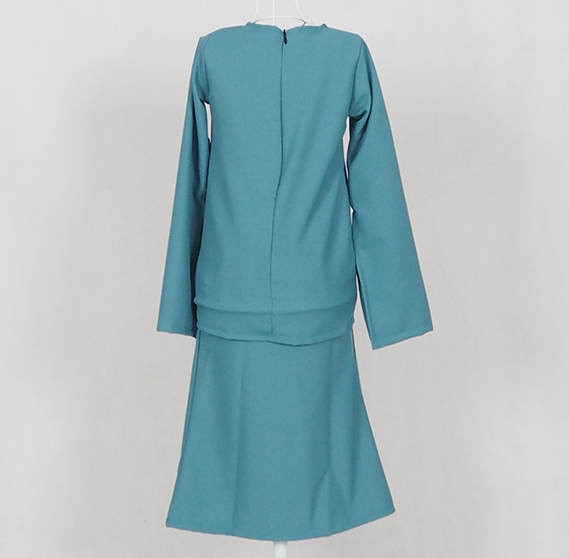 SW4788 Kid's Baju Kurung Dark Green