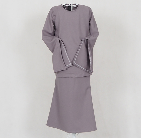SW4788 Kid's Baju Kurung Grey