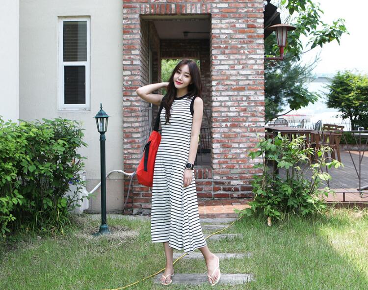 GW2133 Lovely Stripe Dress As Picture