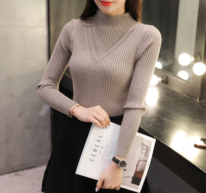 MT031792 High-neck Top (Brown)