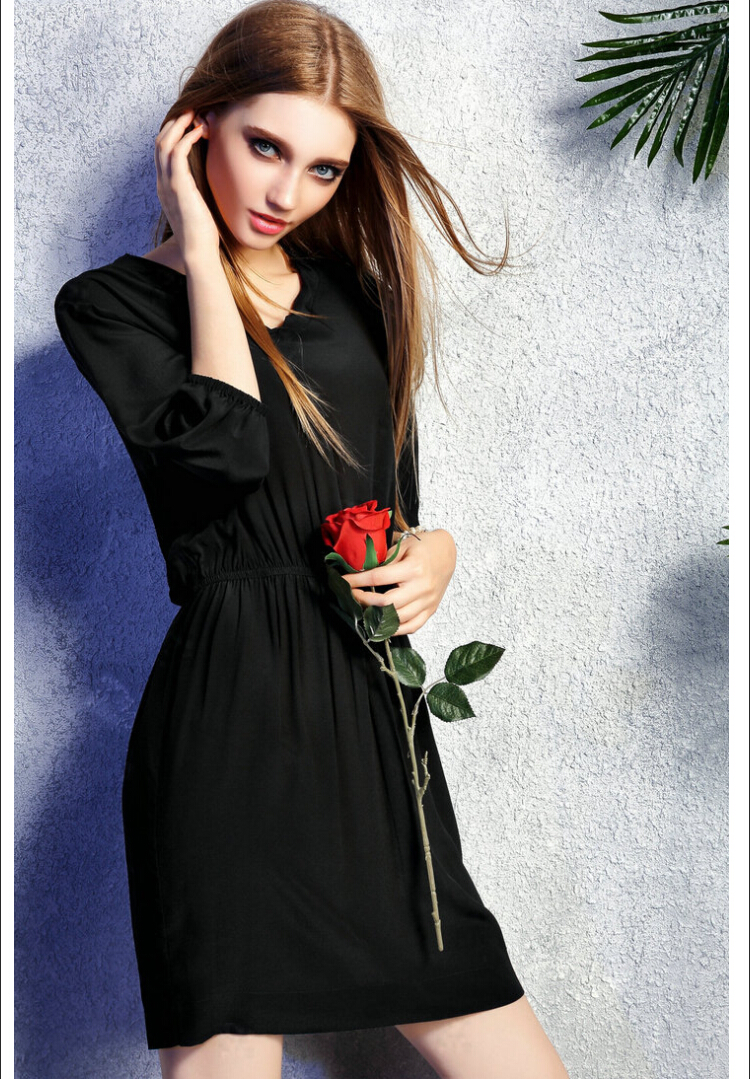 BM70107 Europe Fashion Dress Black