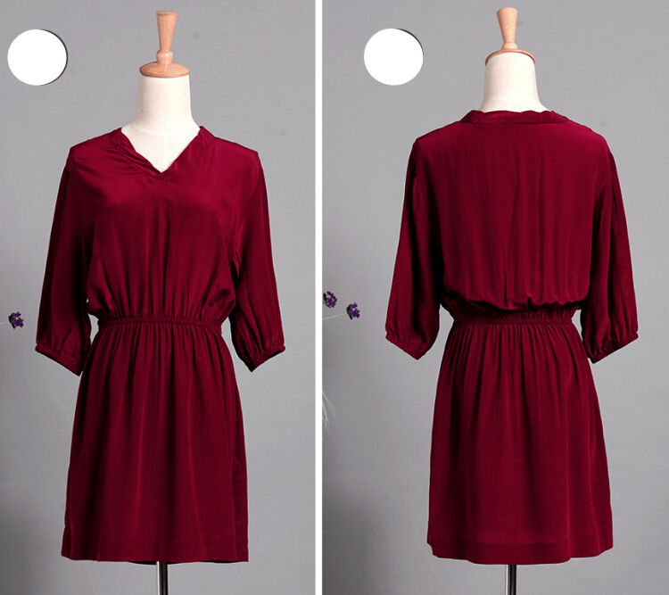 BM70107 Europe Fashion Dress Maroon