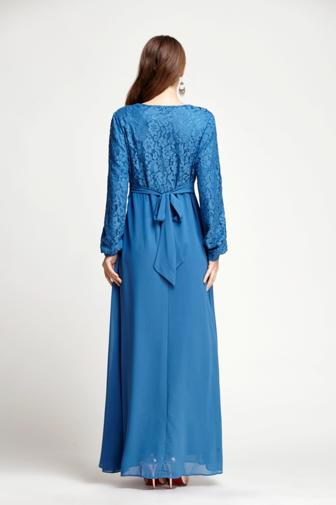 BM70108 Charming Lace Jubah Blue