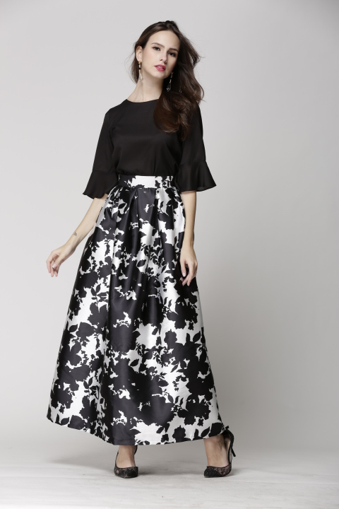 BM70110 Elegant Maxi Skirt Design A
