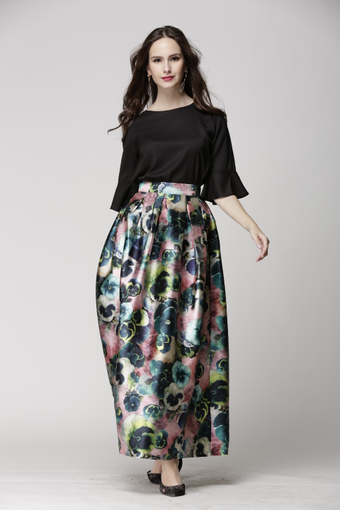 BM70110 Elegant Maxi Skirt Design B