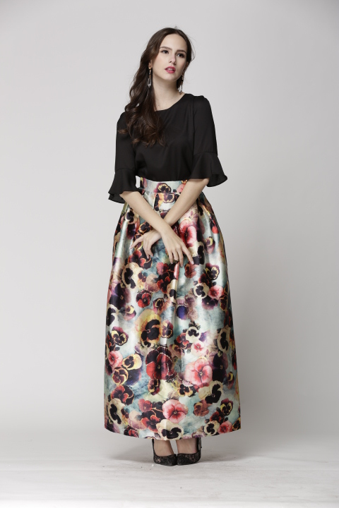 BM70110 Elegant Maxi Skirt Design C