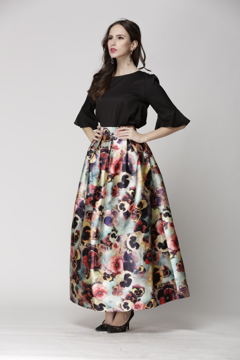 BM70110 Elegant Maxi Skirt Design C