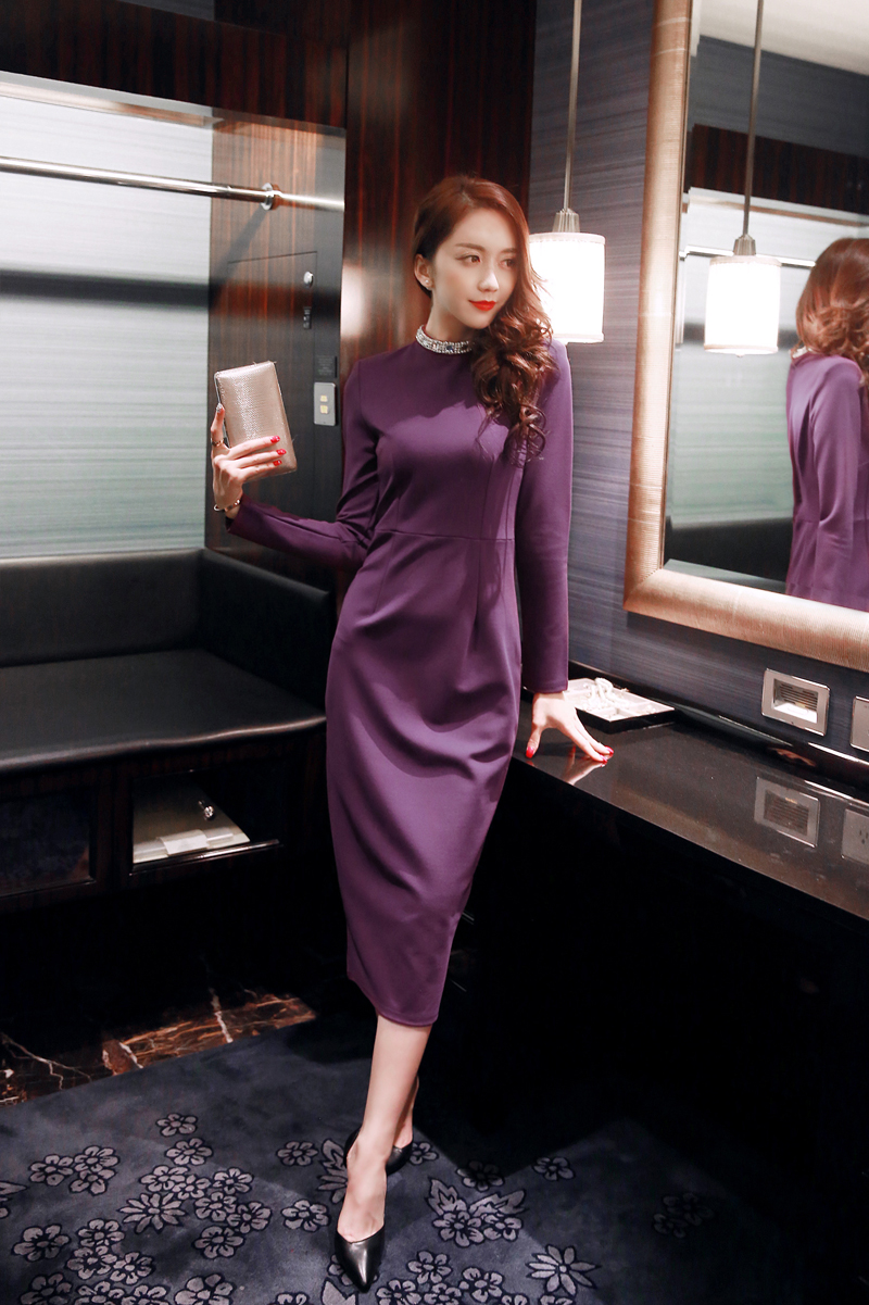 BM70113 Fashion Dress Purple