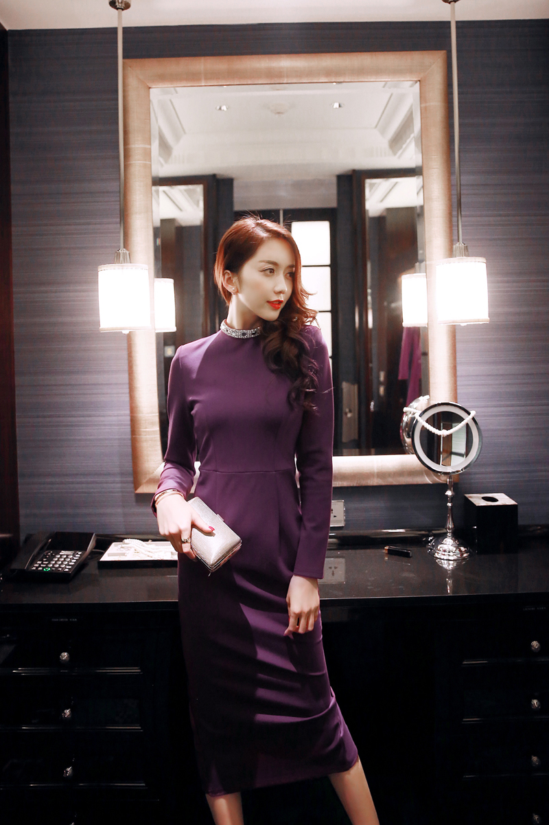 BM70113 Fashion Dress Purple