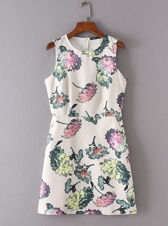 BM70126 Lovely Floral Dress As Picture