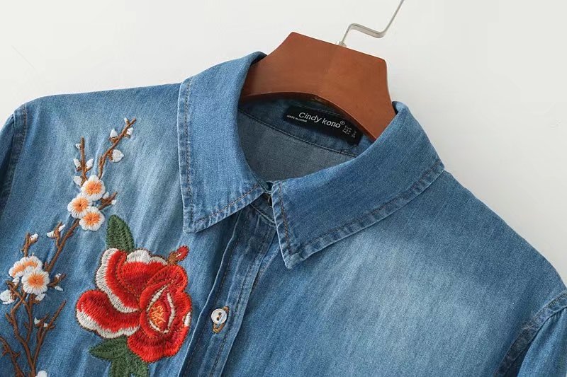 BM70137 Trendy Denim Dress Blue