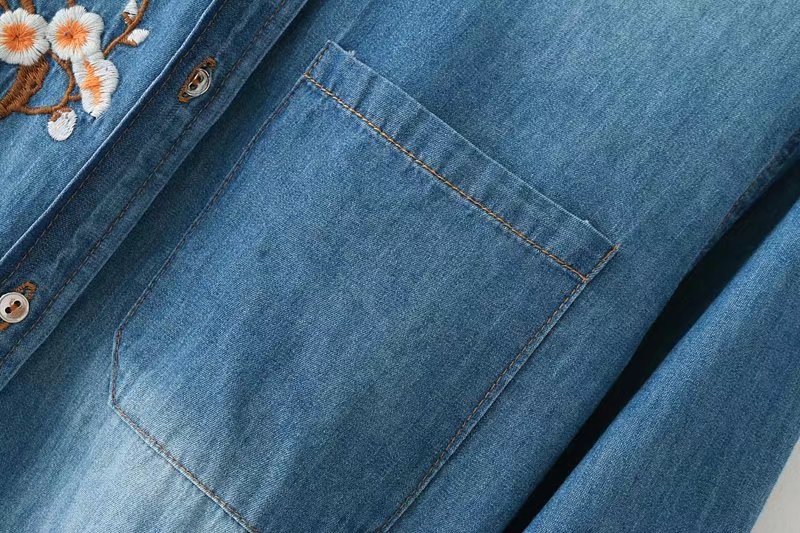 BM70137 Trendy Denim Dress Blue