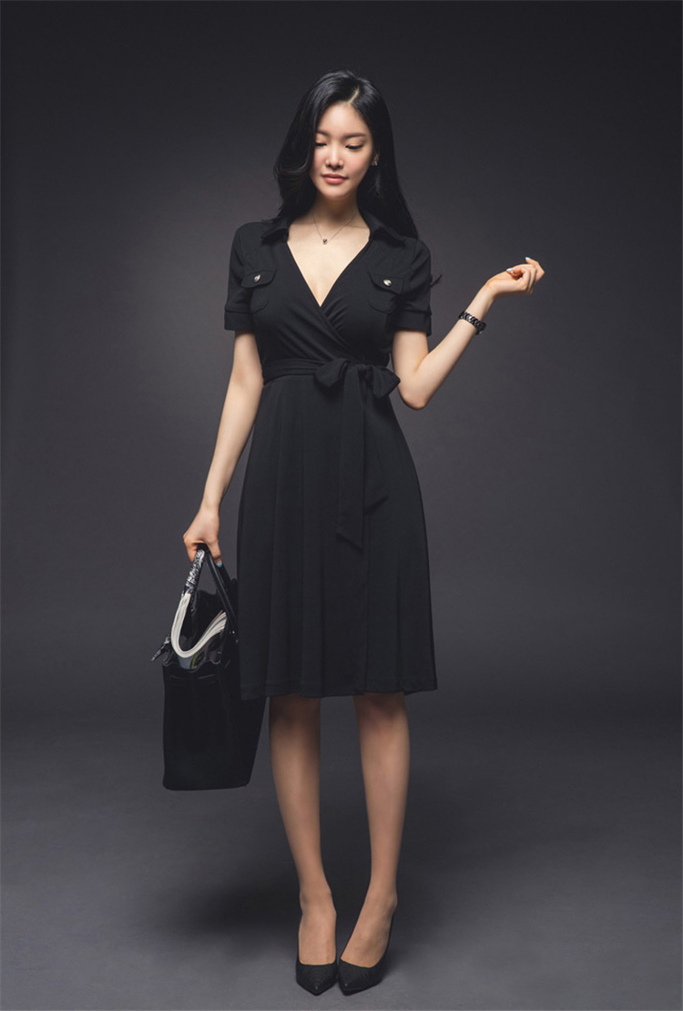 BM70140 Korea Fashion Dress Black