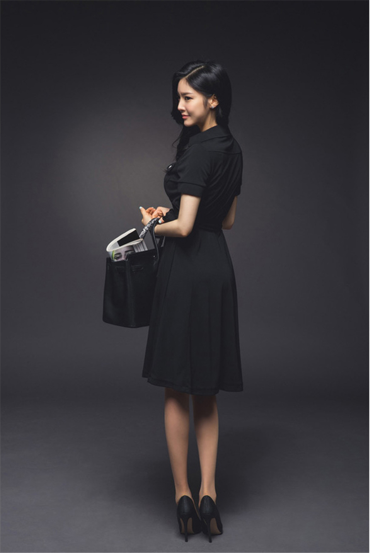 BM70140 Korea Fashion Dress Black