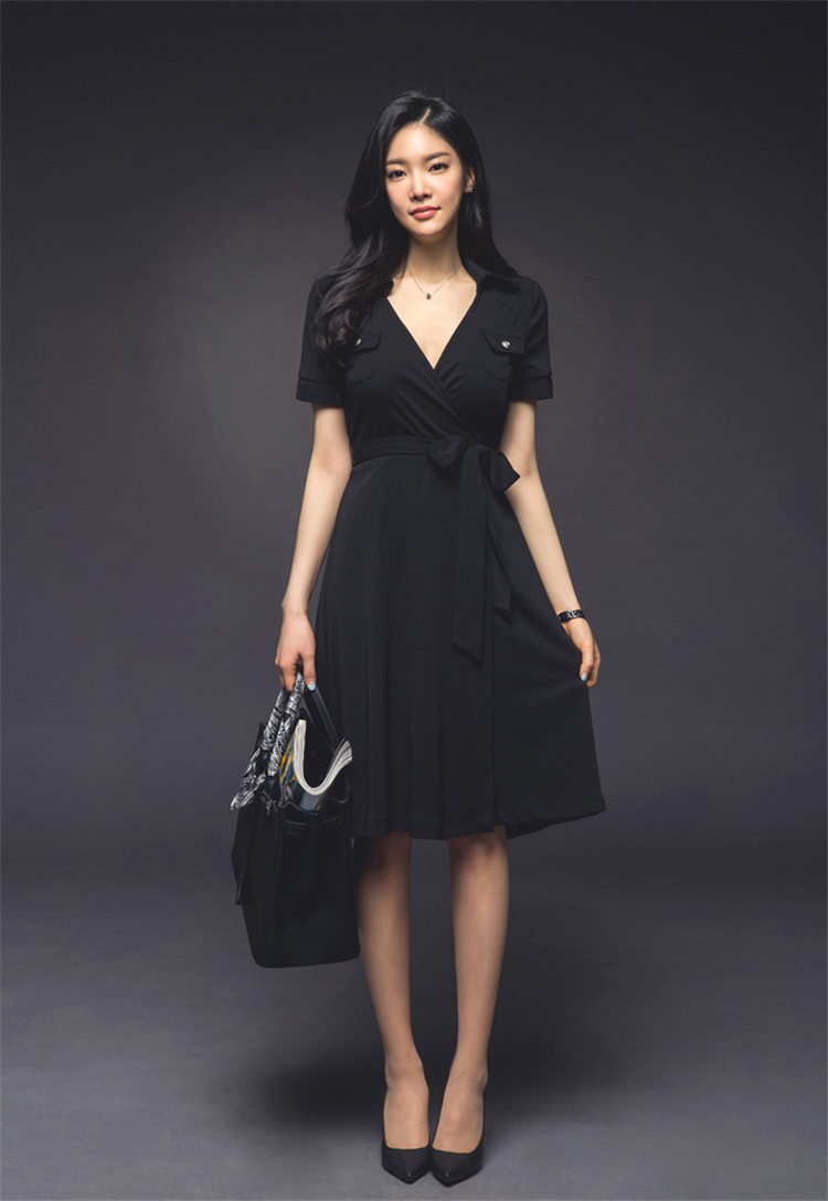 BM70140 Korea Fashion Dress Black