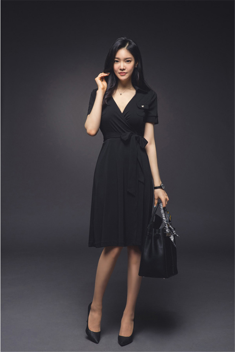 BM70140 Korea Fashion Dress Black