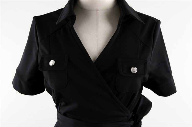 BM70140 Korea Fashion Dress Black