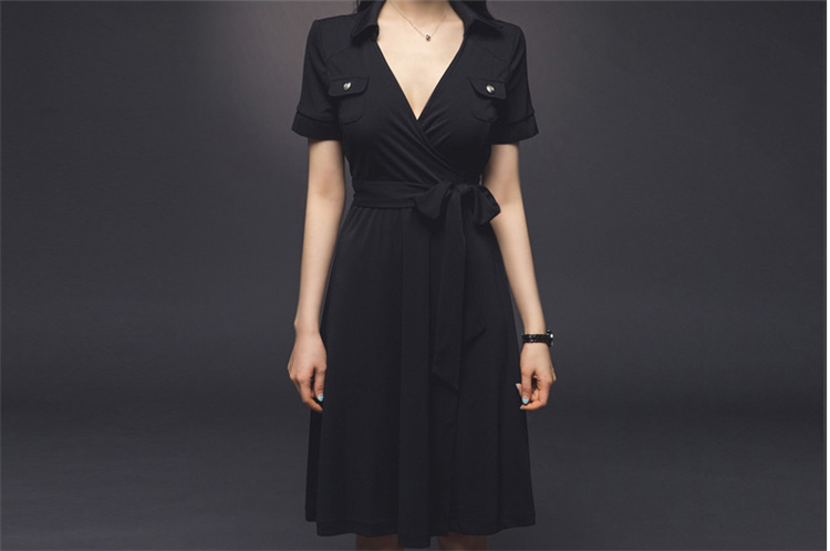 BM70140 Korea Fashion Dress Black