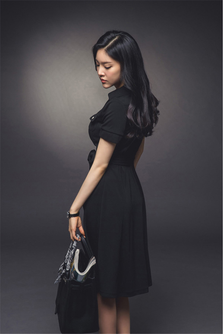BM70140 Korea Fashion Dress Black