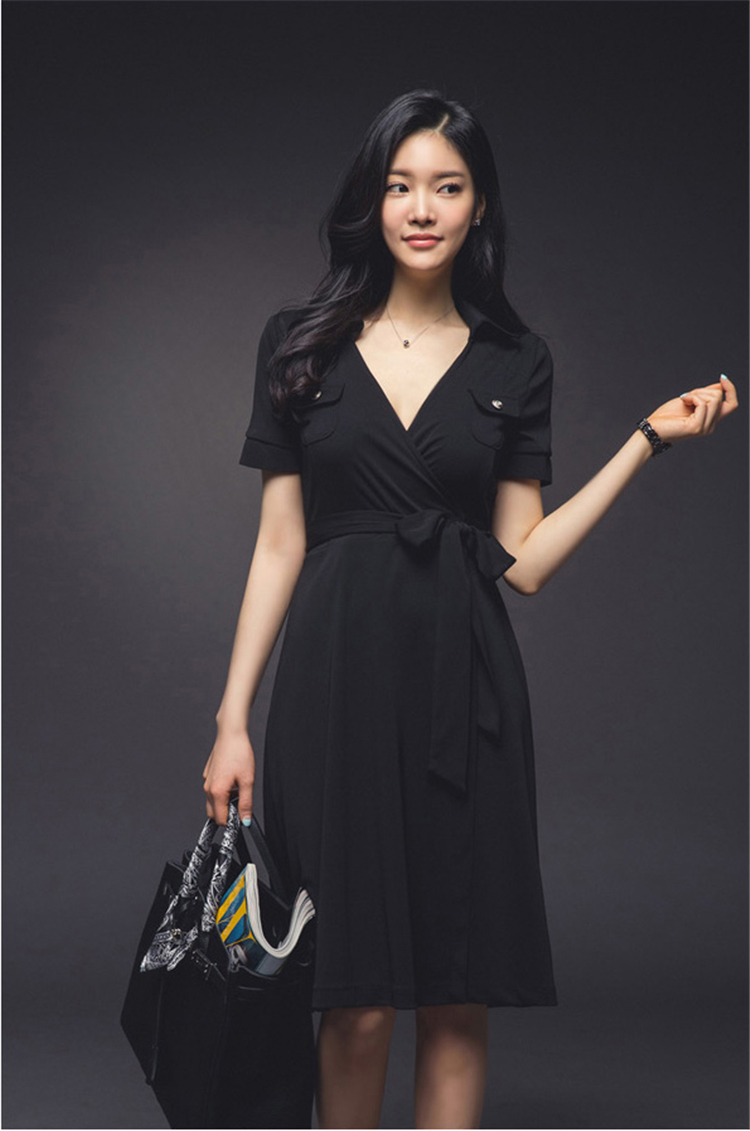 BM70140 Korea Fashion Dress Black