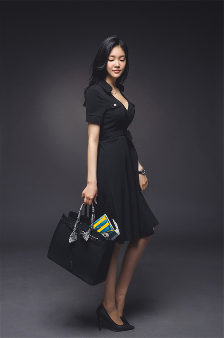 BM70140 Korea Fashion Dress Black