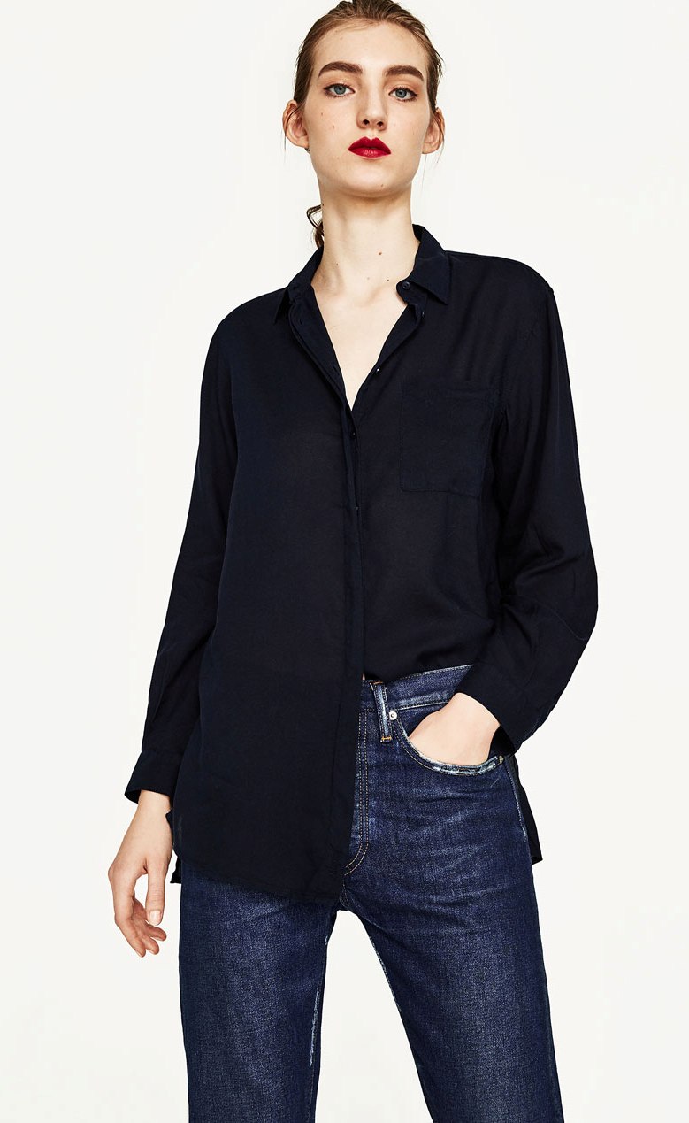 BM70149 Europe Fashion Top Dark Blue