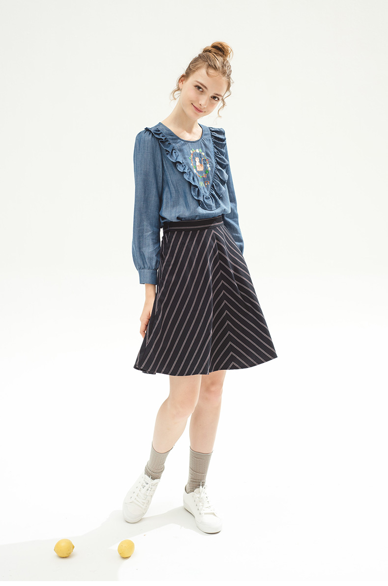 BM70151 Cute Fashion Top Light Blue