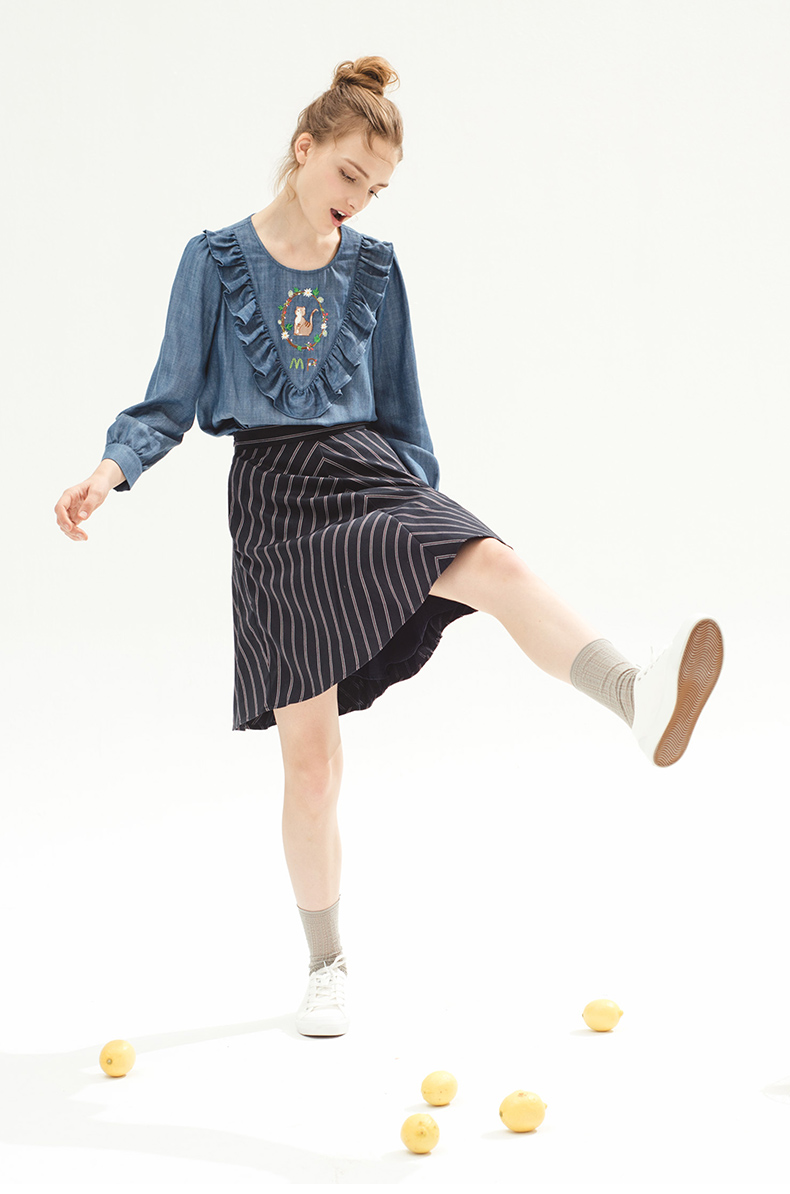 BM70151 Cute Fashion Top Light Blue