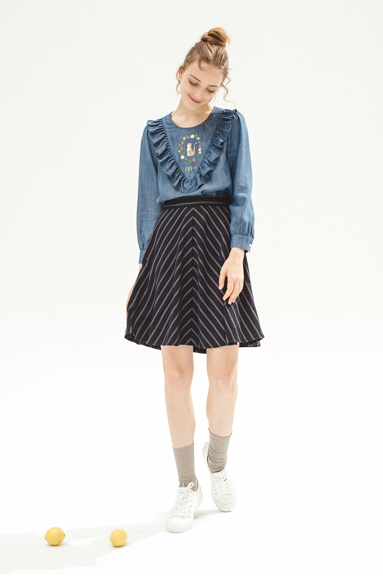 BM70151 Cute Fashion Top Light Blue