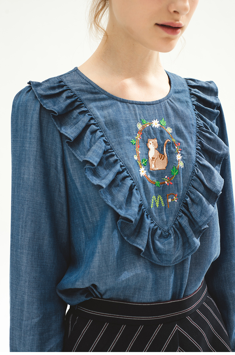 BM70151 Cute Fashion Top Light Blue