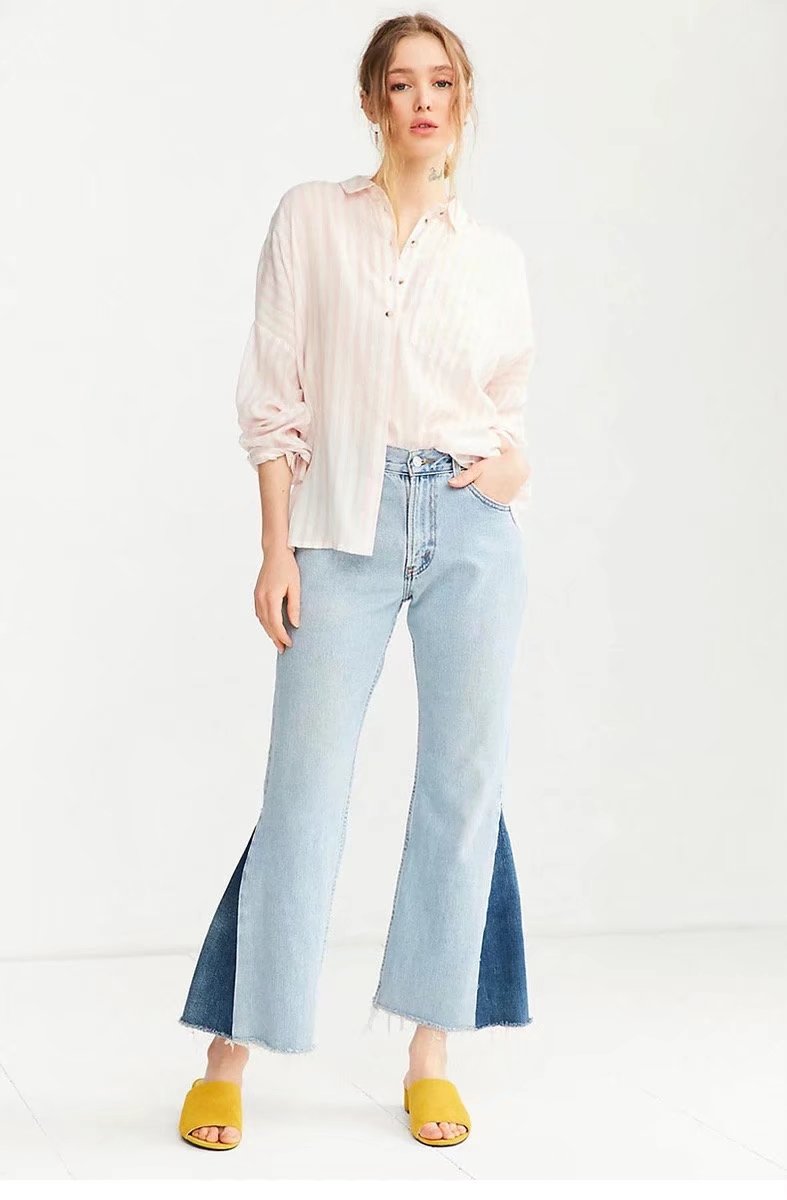 BM70152 Stylish Stripe Top Pink