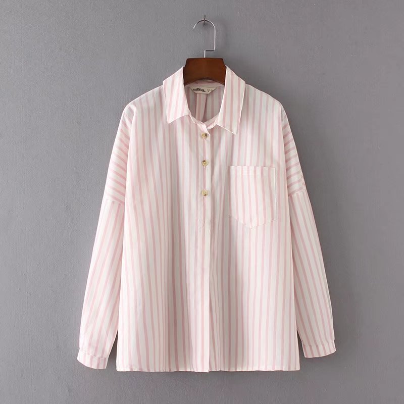BM70152 Stylish Stripe Top Pink